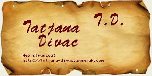 Tatjana Divac vizit kartica